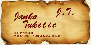 Janko Tukelić vizit kartica